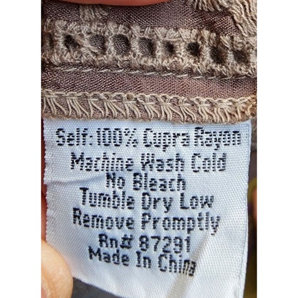 Johnny Was Embroidered Eyelet Oversized Top Cupra Rayon XS - Picture 6 of 6